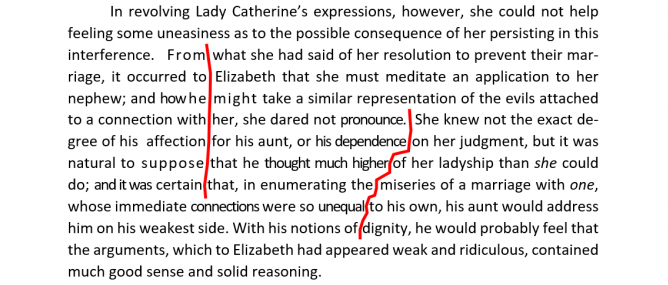 Rivers between words in text.